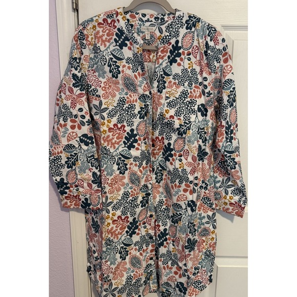 Garnet Hill Other - Garnet Hill Sleep Shirt Organic Pima Cotton Flannel Floral Nightgown M NWOT